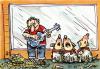 Cartoon: ... (small) by GB tagged city,singen,tiere,hunde,musik,disharmonie,strassenmusik,geld,fussgängerzone