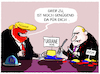 Cartoon: Noch Appetit... (small) by markus-grolik tagged donald,trump,usa,us,maga,krieg,ukraine,frieden,bomben,waffenruhe,russland,aggressor,putin,selenskyj,angriffskrieg,stellungskrieg,ruestung,soldaten,gewalt,deal