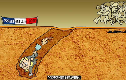 Cartoon: Elections 2027 (medium) by Amorim tagged france,marinelepen,rassemblementnational,france,marinelepen,rassemblementnational