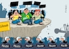 Cartoon: Abbruchkante (small) by RABE tagged lützerath,klima,klimaaktivisten,thunberg,kohlabbau,kohletagebau,grüne,rabe,ralf,böhme,cartoon,karikatur,pressezeichnung,farbcartoon,tagescartoon,abbruchkante,bagger,polizei,klimademionstranten,atomausstieg,affen,sitzblockade,baumhäuser