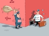 Cartoon: Eckenwitz Bahn (small) by RABE tagged bahn,db,generalsanierung,reisende,urlauber,pendler,verspätung,zugausfälle,schienenersatzverkehr,rabe,ralf,böhme,cartoon,kariatur,pressezeichnung,farbcartoon,tagescartoon,gleisbau,schaffner,ecke,eckenwitz,keule