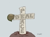 Cartoon: Ein Kreuz (small) by RABE tagged trrump,donald,präsident,usa,zoll,strafzoll,cartoon,karikatur,rabe,ralf,böhme,pressezeichnung,farbcartoon,tagescartoon,vatikan,büro,papst,franziskus,tod,sekretär,konklave,selbsternennung,kirche,bischof,ukraine,ukrainekrieg,deal,friedensgespräch,peace,putin,selenskyj,grab,friedhof,kreuz