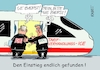 Cartoon: Einstieg gefunden (small) by RABE tagged bahn,db,bahnkunden,fahrpreis,fahrpreiserhöhung,rabe,ralf,böhme,cartoon,karikatur,pressezeichnung,farbcartoon,tagescartoon,schnellzug,bahnticket,schlusslicht,passagiere,bahnreisende,puffer,einstieg,verhandlungseinstieg,verhandlungsaufnahme,schlichter,wiederaufnahme,welselsky,bahnchef,ice,tarifgespräche,gdl,lokführer,lokführergewerkschaft,bahnsteig,verdi,tarifangebote,arbeitskampf