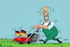 Cartoon: Halbmast (small) by RABE tagged fußball,fussball,bundesliga,meistertitel,fußballer,bayern,münchen,bayer,leverkusen,rabe,ralf,böhme,cartoon,karikatur,pressezeichnung,frabcartoon,tagescartoon,schild,meister,schuß,ecke,eckball,sport,em,europameisterschaft,aus,heimreise,halbmast,flagge,deutschlanflage,rasen,rasenmäher,gärtner