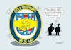 Cartoon: Thüringentrend (small) by RABE tagged wahl,wahlomat,wahlkämpfer,europawahl,landtagswahl,wähler,wahlplakate,rabe,ralf,böhme,cartoon,karikatur,pressezeichnung,farbcartoon,tagescartoon,briefwahl,briefwähler,stimmzettel,brief,briefkuvert,thüringen,thüringentrend,cdu,bsw,bündnis,sahra,wagenknecht,sed,diktatur,parteiemblem,hände,kommunismus,linke,pds