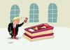 Cartoon: Trump Kappe (small) by RABE tagged trrump,donald,präsident,usa,zoll,strafzoll,cartoon,karikatur,rabe,ralf,böhme,pressezeichnung,farbcartoon,tagescartoon,vatikan,büro,papst,franziskus,tod,sekretär,konklave,selbsternennung,kirche,bischof,trauer,trauerfeier,selfi,sarg,aufbahrung,basecape,mütze,kappe,petersdom