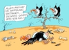 Cartoon: Wilke Aas (small) by RABE tagged verbraucher,verbraucherschutz,verbraucherschutzminister,wilke,wilkewurst,lebensmittelvergiftung,tod,keime,wurstfabrik,rabe,ralf,böhme,cartoon,karikatur,pressezeichnung,farbcartoon,tagescartoon,wüste,geier,aasgeier,aas,knochen,geripp