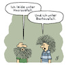 Cartoon: Haarig (small) by Lo Graf von Blickensdorf tagged bart,frisur,haare,mann,männer,langhaarig,bärtig,frisör,wortspiel,ausfall,karikatur,lo,cartoon,kamm