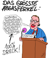 Cartoon: Abgas-Schleuder (small) by Karsten Schley tagged autos,umwelt,abgase,abgasskandal,politiker,verkehrspolitik,dobrindt,kapitalismus,autoindustrie,profite,gesundheit,verkehr,deutschland