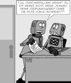 Cartoon: Erwischt!! (small) by Karsten Schley tagged ki,prüfungen,schüler,lehrer,roboter,lernen,bildung,betrug,technik,forschung,wissenschaft,zukunft,gesellschaft