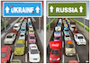 Cartoon: Exodus (small) by miguelmorales tagged russia,ukraine,war,conflict,brands,leaving,economy