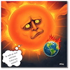 Cartoon: Cool bleiben (small) by A Human tagged prognose,klima,klimawandel,hitze,dürre,deutschland,dubai,leben,menschen,wetter,wetterdienst,mannheim,hitzewelle,hitzeflut,feuer,brände,waldbrände,brand,waldbrand