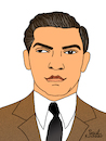 Cartoon: Lucky Luciano (small) by Pascal Kirchmair tagged salvatore,lucania,pate,godfather,charles,lucky,luciano,mobster,mafia,boss,crime,family,syndicate,mastermind,lord,usa,illustration,drawing,zeichnung,pascal,kirchmair,cartoon,caricature,karikatur,ilustracion,dibujo,desenho,ink,disegno,ilustracao,illustrazione,illustratie,dessin,de,presse,du,jour,art,of,the,day,tekening,teckning,cartum,vineta,comica,vignetta,caricatura,portrait,retrato,ritratto,portret,gangster,genovese