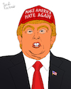 Cartoon: MAHA (small) by Pascal Kirchmair tagged donald,trump,stable,genius,make,america,hate,great,again,maga,maha,moron,fake,news,world,idiot,loony,madman,insane,crackpot,maniac,cartoon,caricature,karikatur,ilustracion,illustration,pascal,kirchmair,dibujo,desenho,drawing,zeichnung,disegno,ilustracao,illustrazione,illustratie,dessin,de,presse,du,jour,art,of,the,day,tekening,teckning,cartum,vineta,comica,vignetta,caricatura,weirdo,nutjob,nutcase,kook,nut,nutter,humor,humour,political,portrait,retrato,ritratto,portret,usa,hat,cap,red,potus,president,united,states