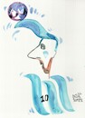 Cartoon: BLUE WAVE - LIONEL MESSI (small) by Kestutis tagged blue wave messi lionel qatar kestutis lithuania world cuo football soccer fifa argentina 2022