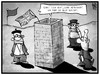 Cartoon: Großbritannien isoliert sich (small) by Kostas Koufogiorgos tagged karikatur,koufogiorgos,illustration,cartoon,grossbritannien,eu,europa,michel,deutscher,franzose,italiener,isolation,aussenseiter,politik