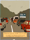 Cartoon: Carfridays forever (small) by hollers tagged karfreitag,car,auto,stau,autobahn,osterferien,fridays,for,future,verkehr,umweltschutz,klima,klimaschutz,kleben,klimakleber