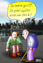 Cartoon: Alles Ansichtssache (small) by besscartoon tagged alt,alter,stock,rollstuhl,behindert,behinderung,bess,besscartoon